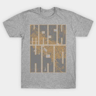 Mashhad, Iran City Map Typography - Bauhaus T-Shirt